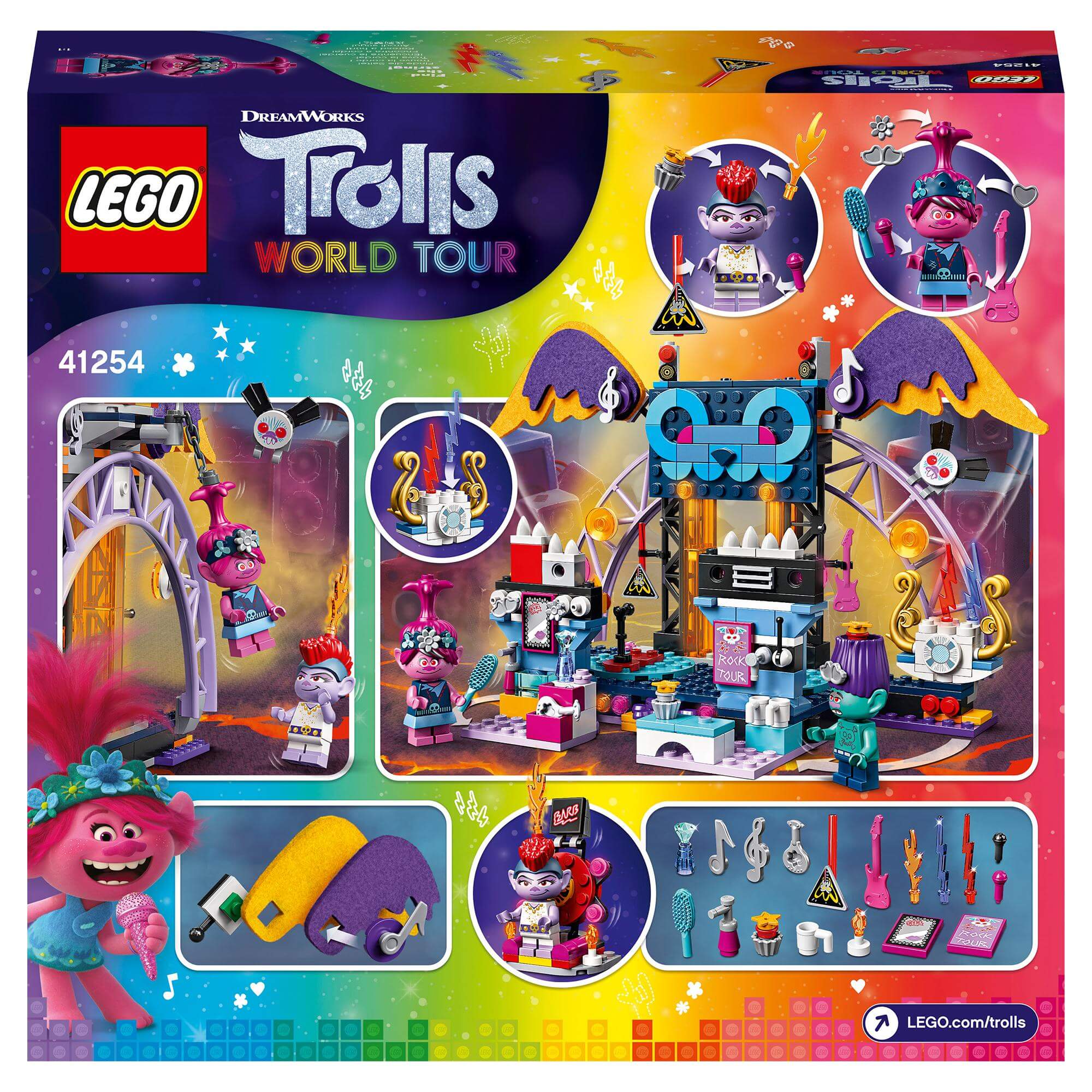 LEGO® Trolls Volcano Rock City Concert Playset 41254