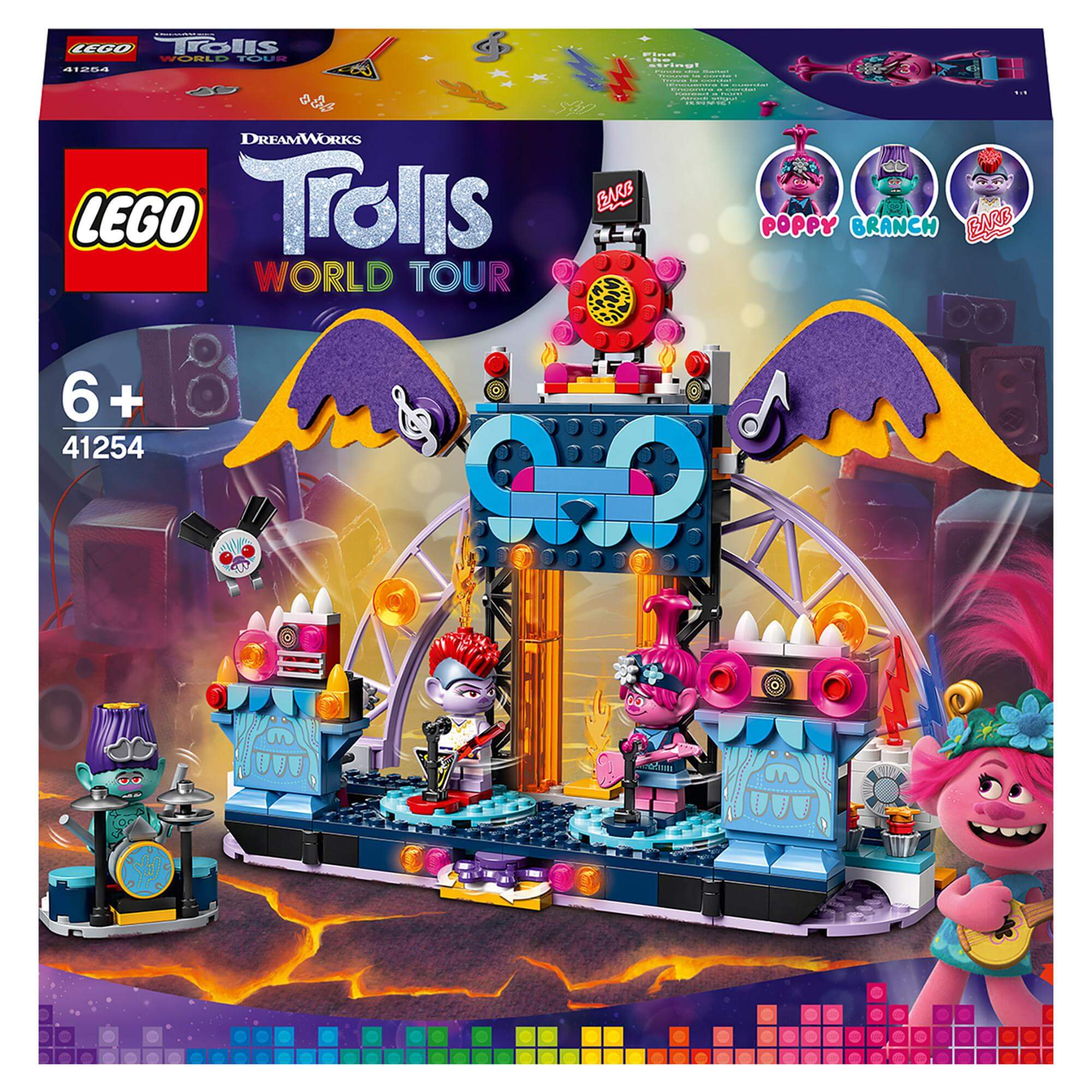 LEGO® Trolls Volcano Rock City Concert Playset 41254