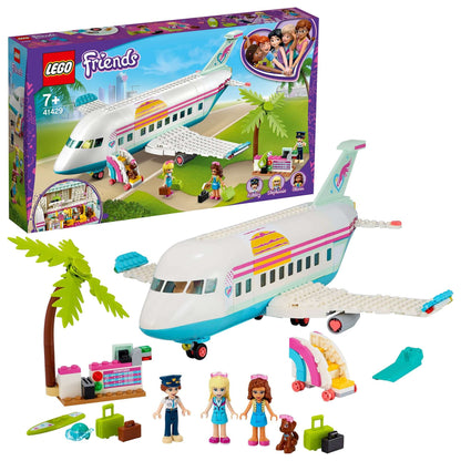 LEGO Friends Heartlake City Aeroplane Playset 41429 with airplane, minifigures, and accessories for imaginative play.