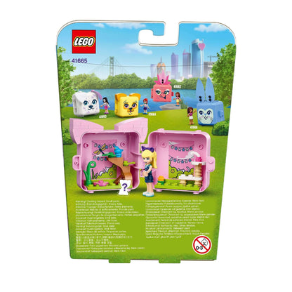 LEGO Friends 41665 Stephanie’s Cat Cube Playset with minidoll, featuring cute cats and colorful storage design.
