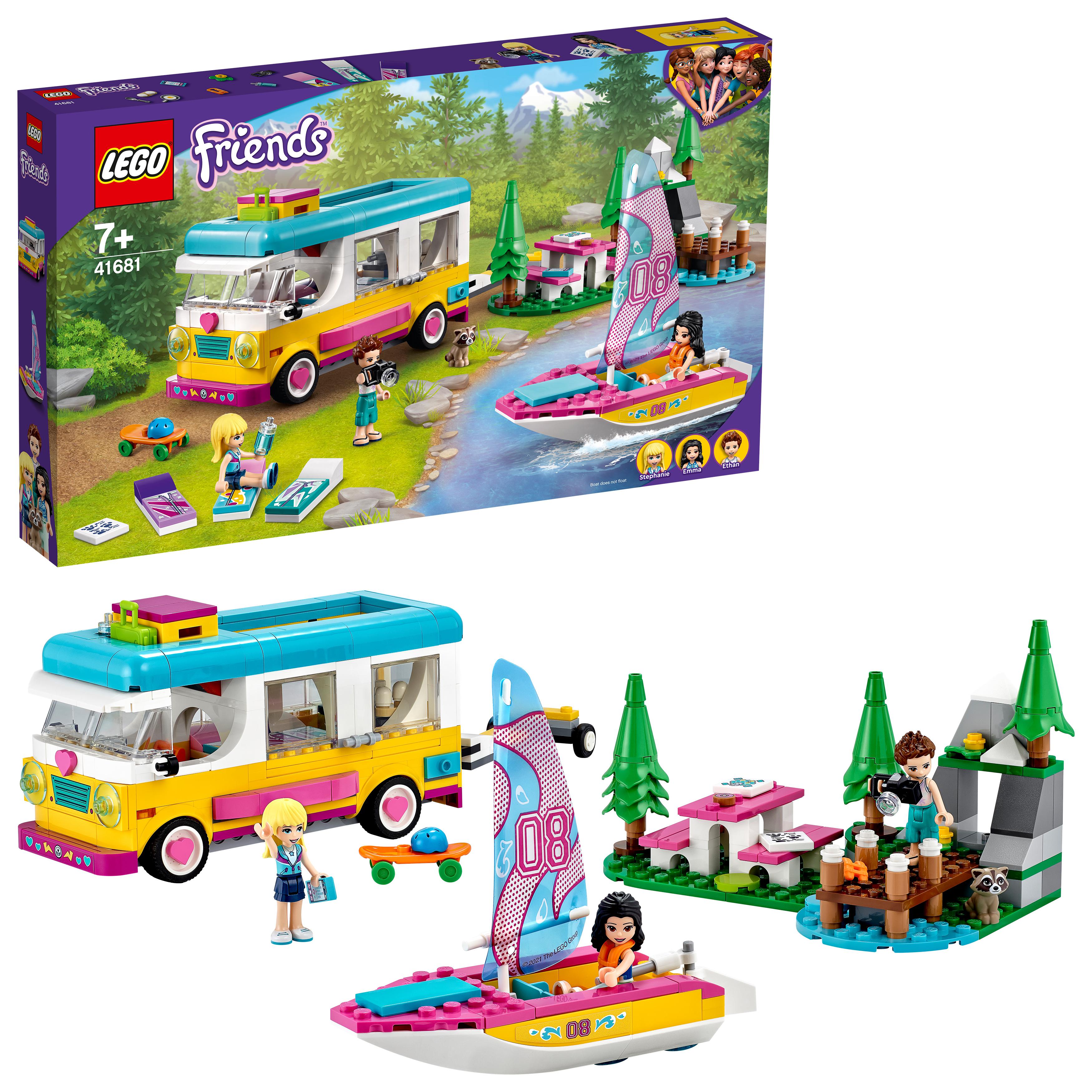 LEGO® Friends Forest Camper Van & Sailboat Set 41681