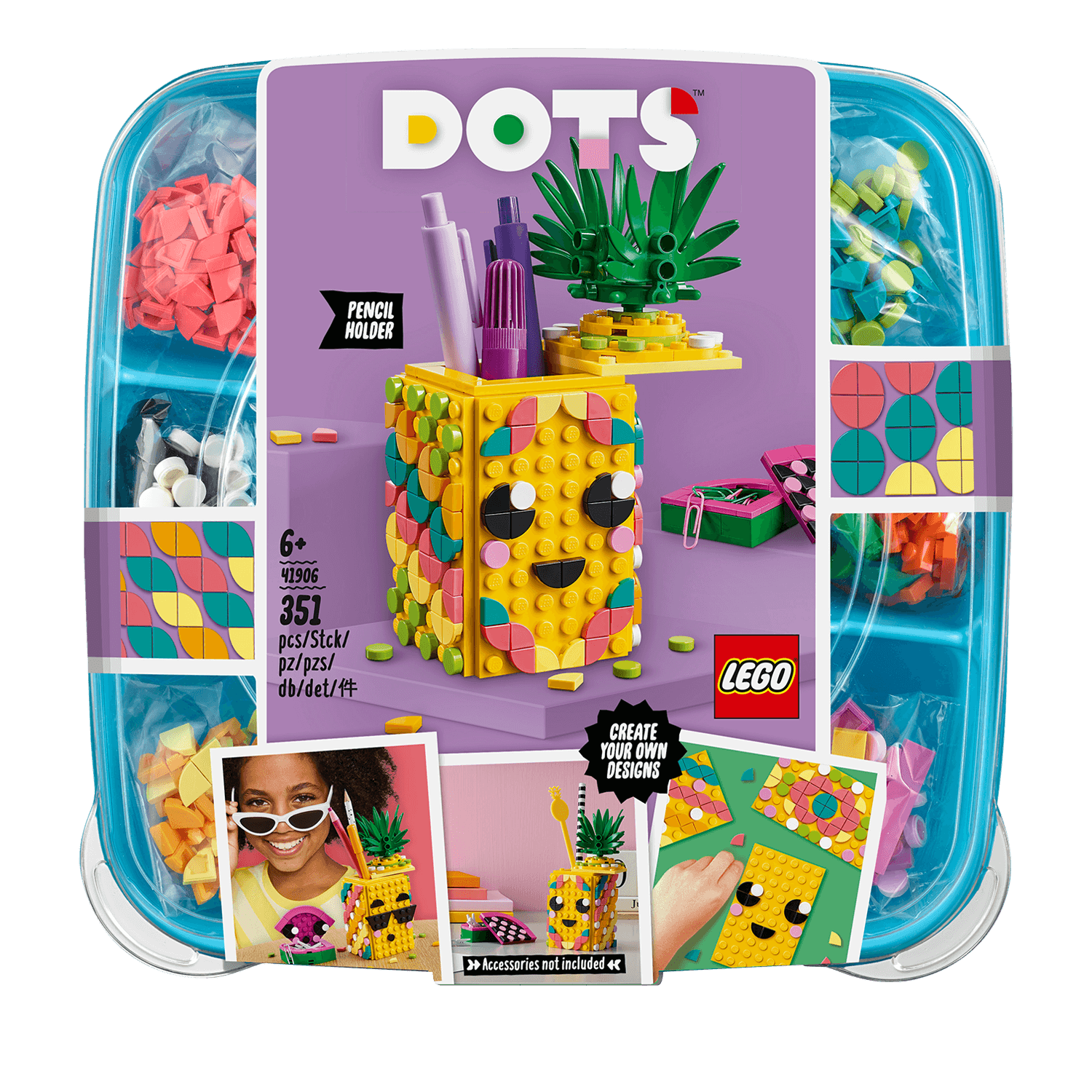LEGO® DOTS Pineapple Pencil Holder Crafts Set 41906