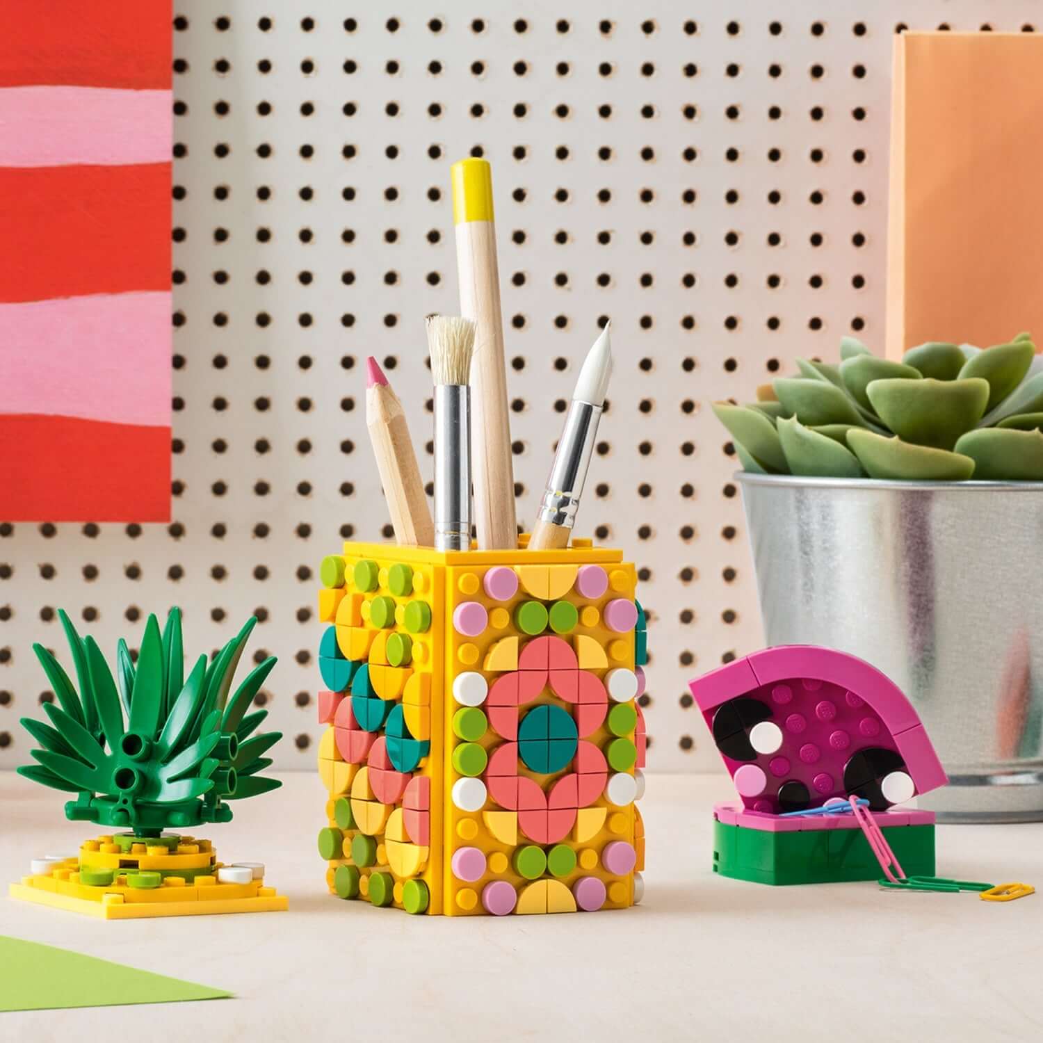 LEGO® DOTS Pineapple Pencil Holder Crafts Set 41906