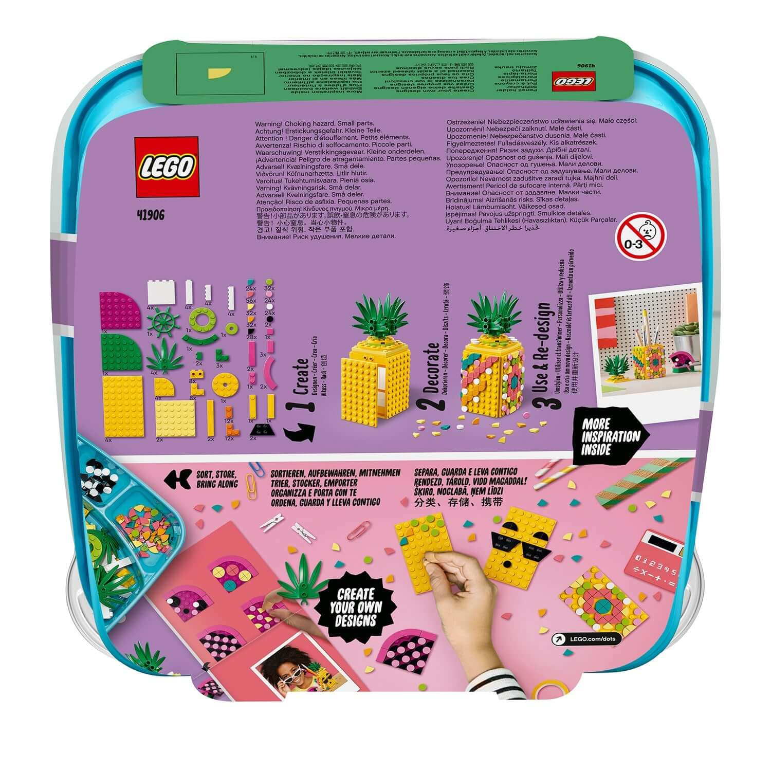 LEGO® DOTS Pineapple Pencil Holder Crafts Set 41906