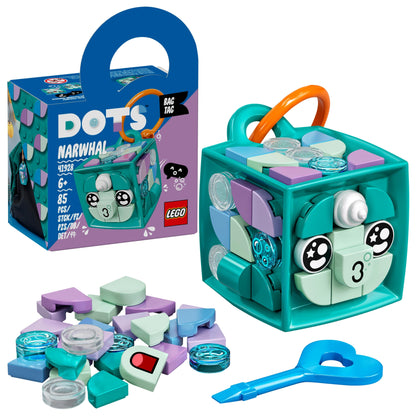 LEGO® DOTS Bag Tag Narwhal Craft Set for Kids 41928