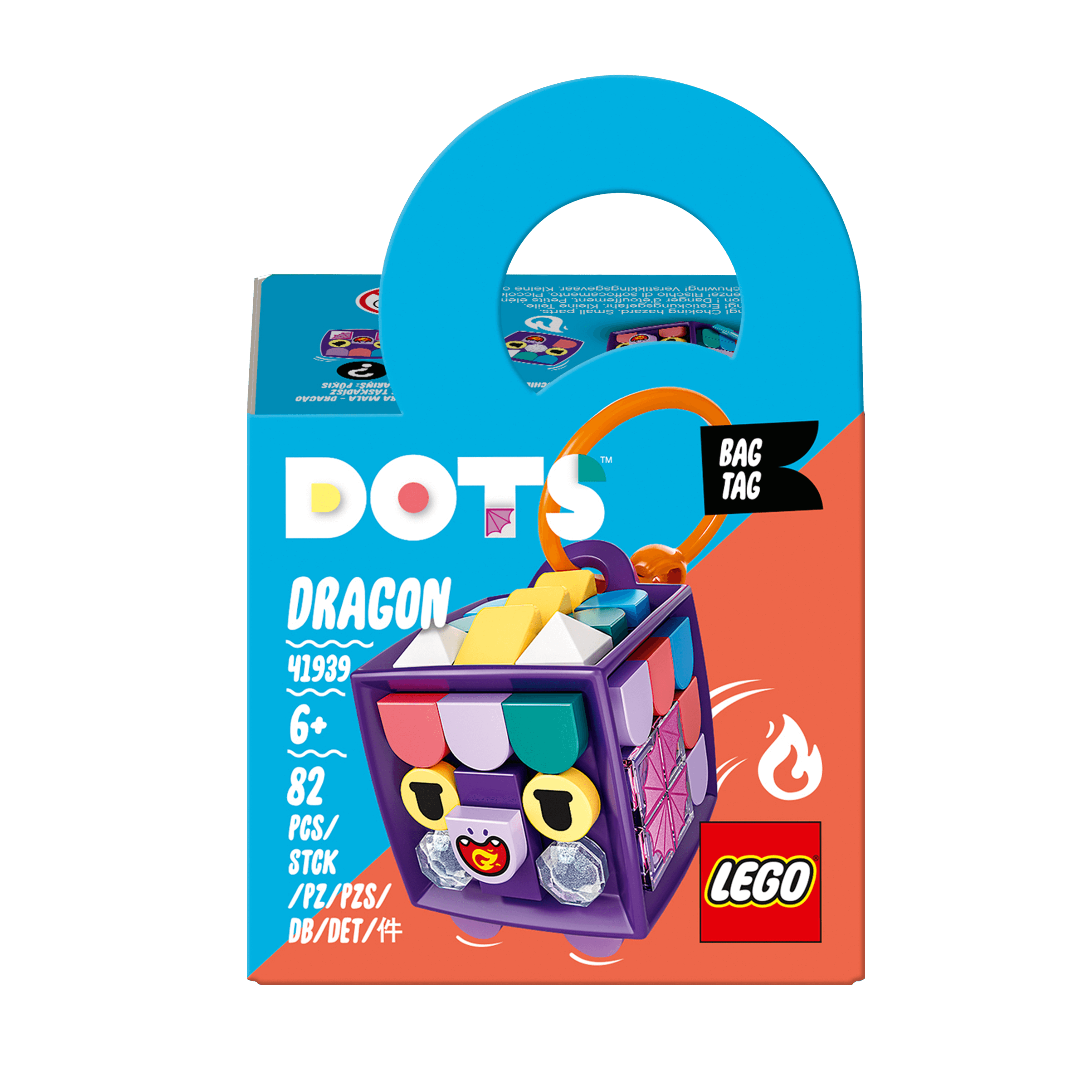 LEGO® DOTS Bag Tag Dragon Arts & Crafts Set 41939