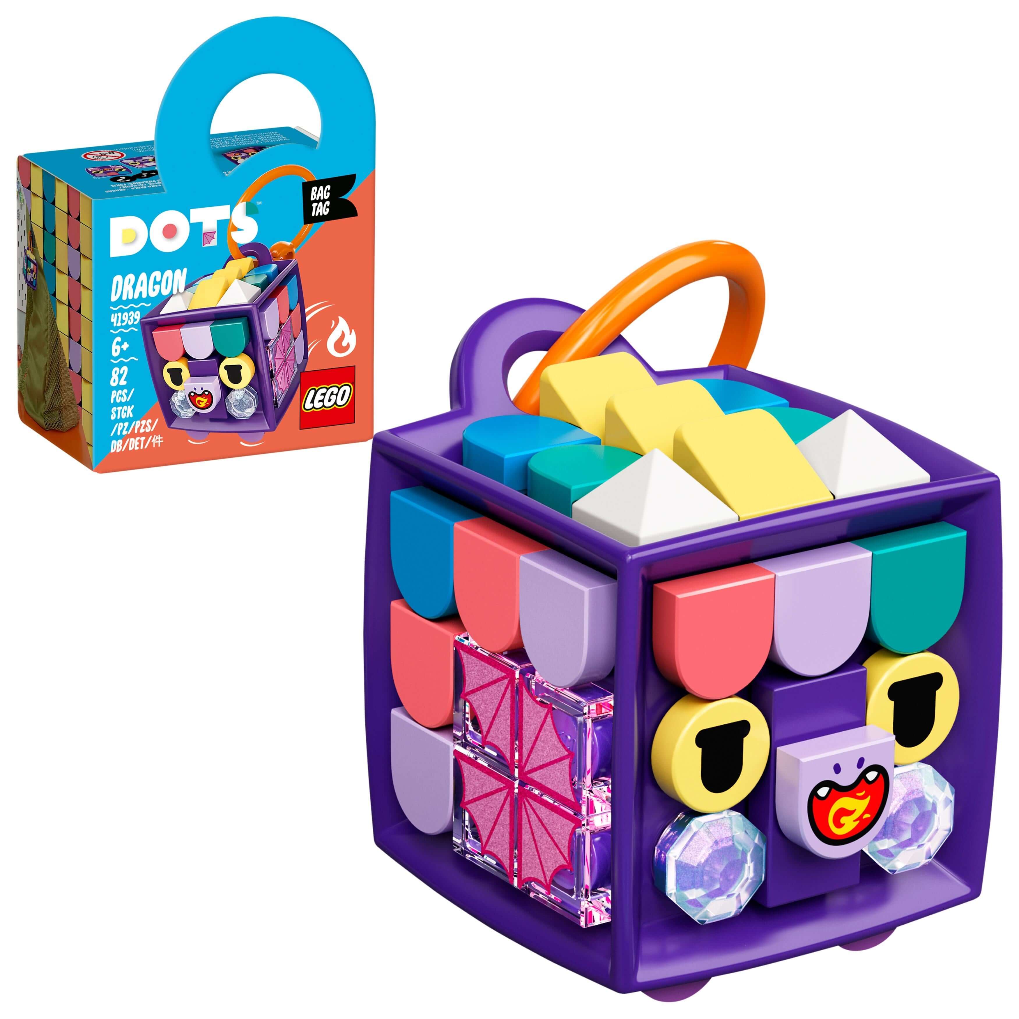 LEGO® DOTS Bag Tag Dragon Arts & Crafts Set 41939