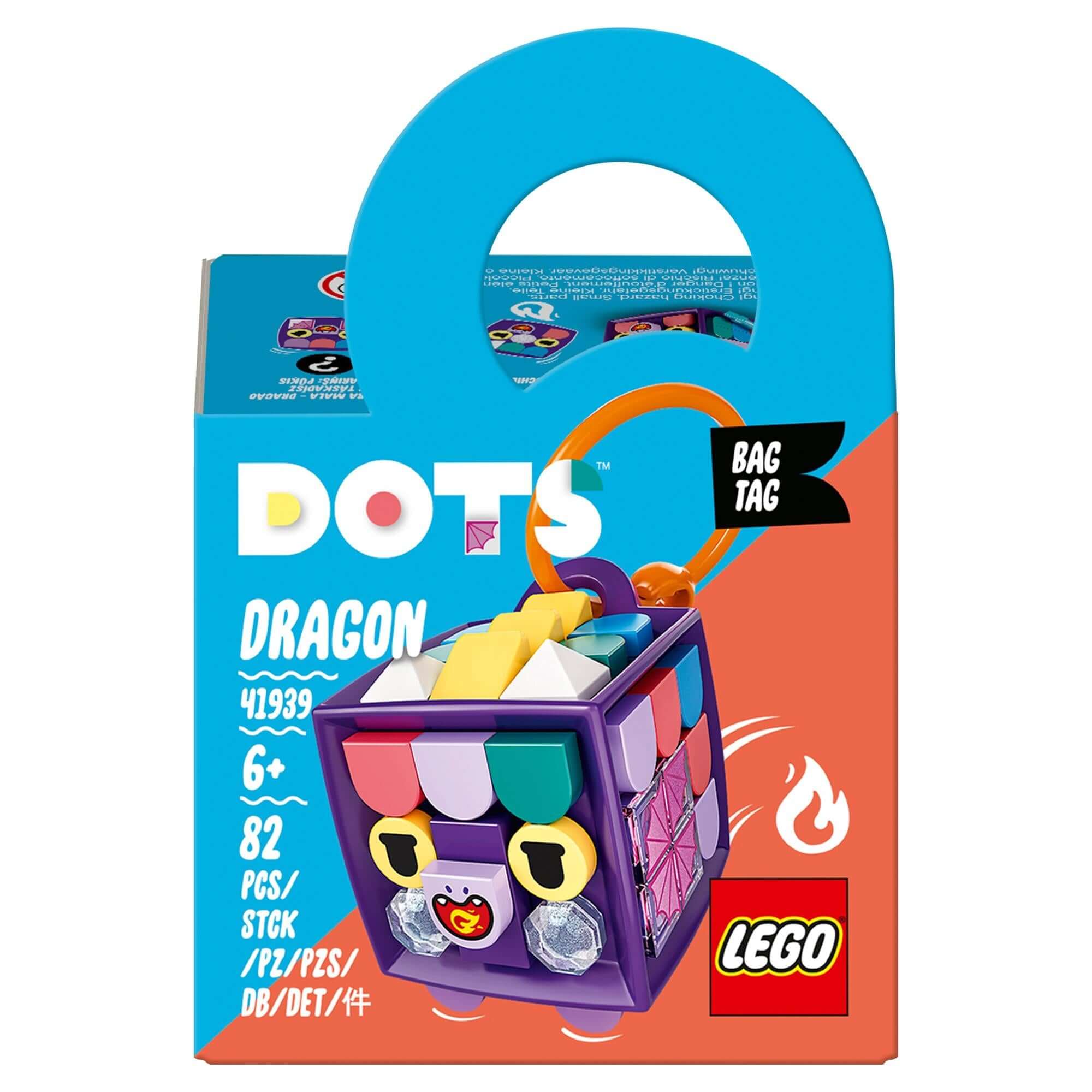 LEGO® DOTS Bag Tag Dragon Arts & Crafts Set 41939