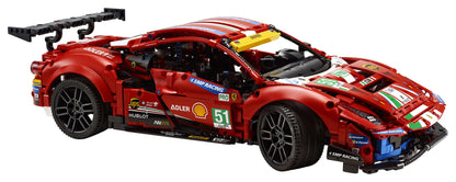 LEGO Technic Ferrari 488 GTE AF Corse #51 model kit, detailed replica of the iconic race car, Set 42125.