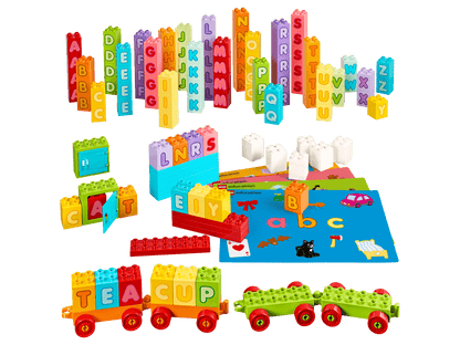 LEGO® Education Letters 45027 set features colorful letters and bricks for alphabet learning and creative play.