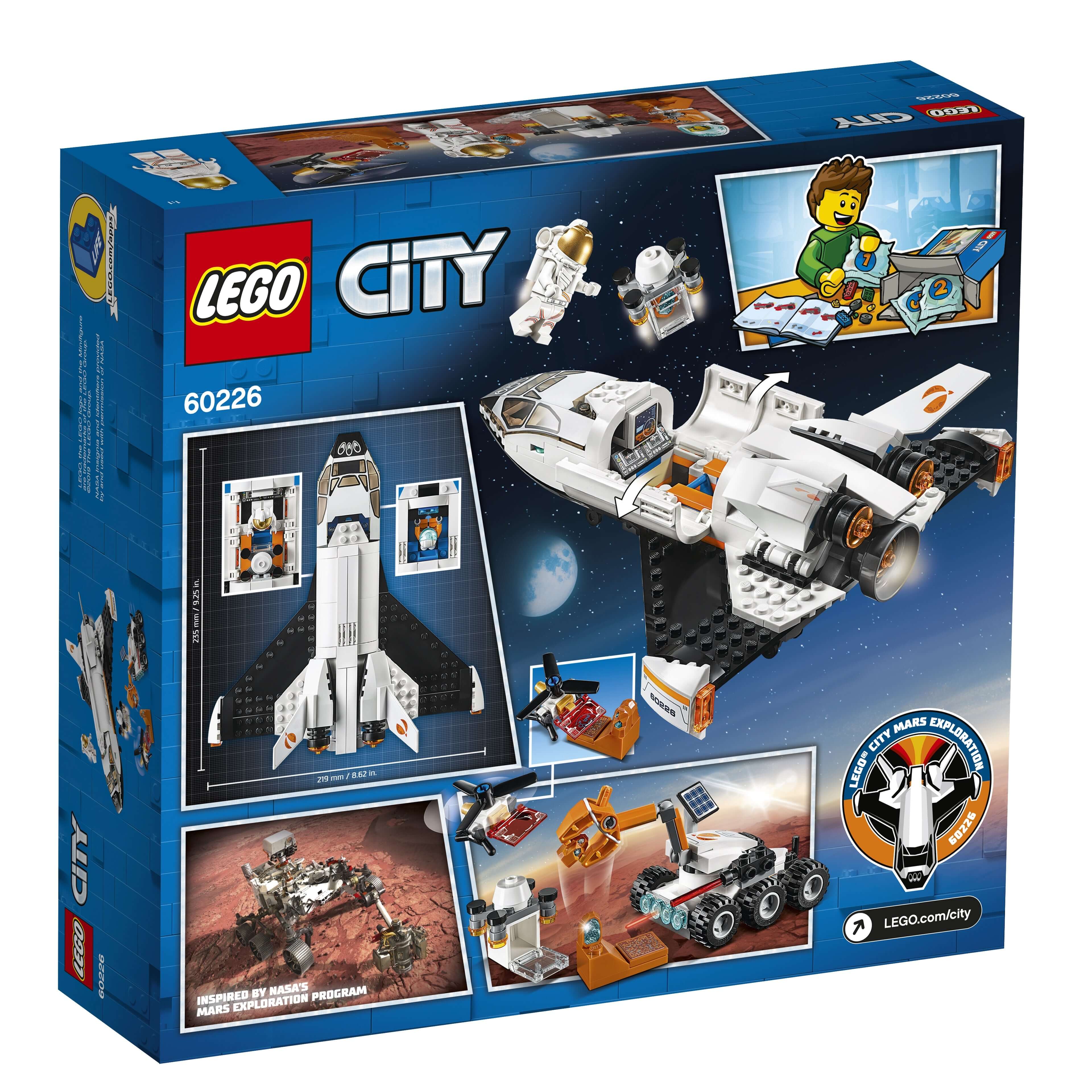 LEGO® City Mars Research Shuttle Space Toy 60226