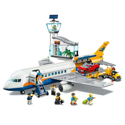 LEGO® City Airport Passenger Airplane 60262 set with airplane, car, and mini-figures at the airport terminal.