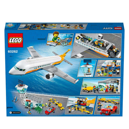 LEGO City Airport Passenger Airplane Toy 60262 showcasing airplane, passengers, and cars in a detailed playset.