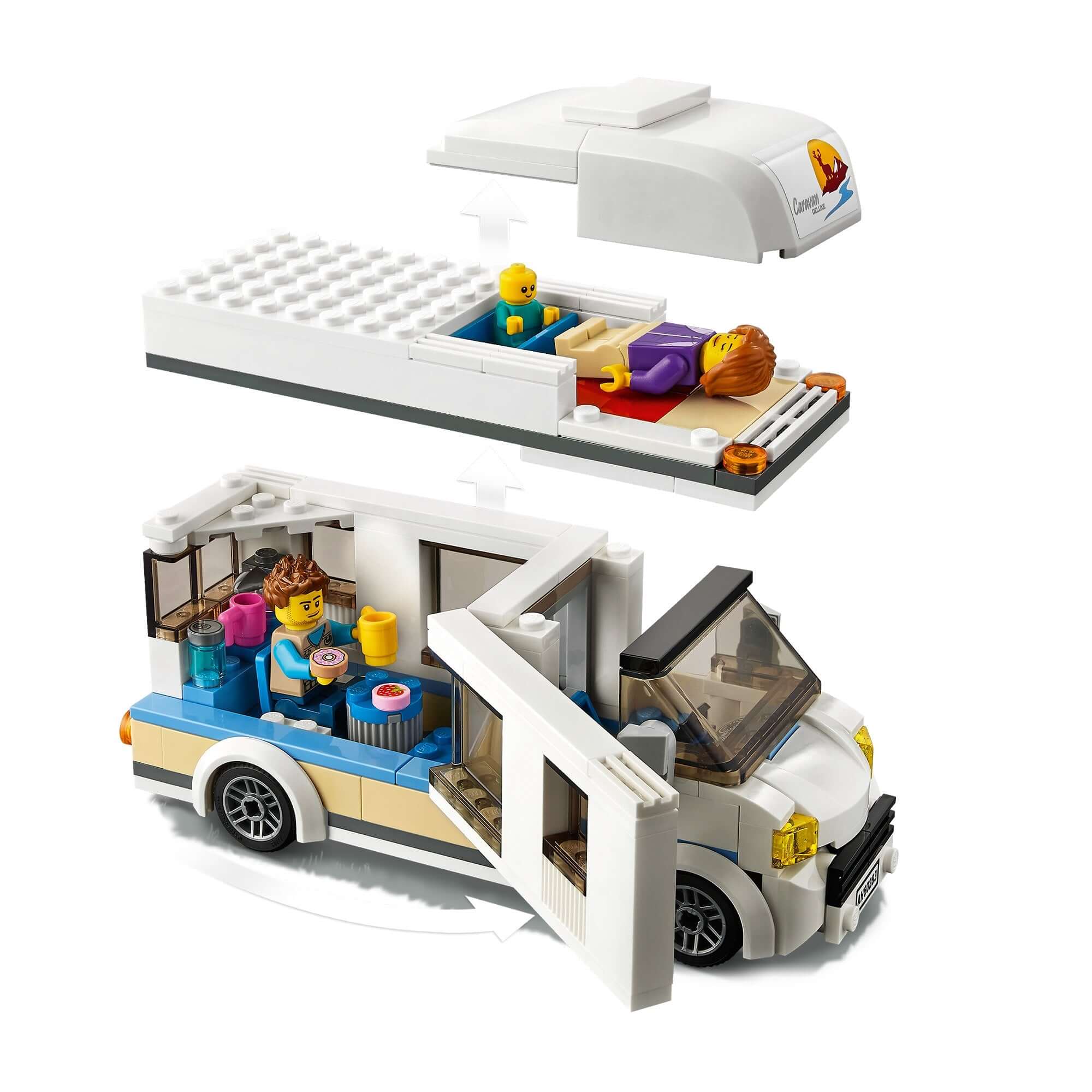 LEGO® City Holiday Camper Van Toy Caravan Car 60283