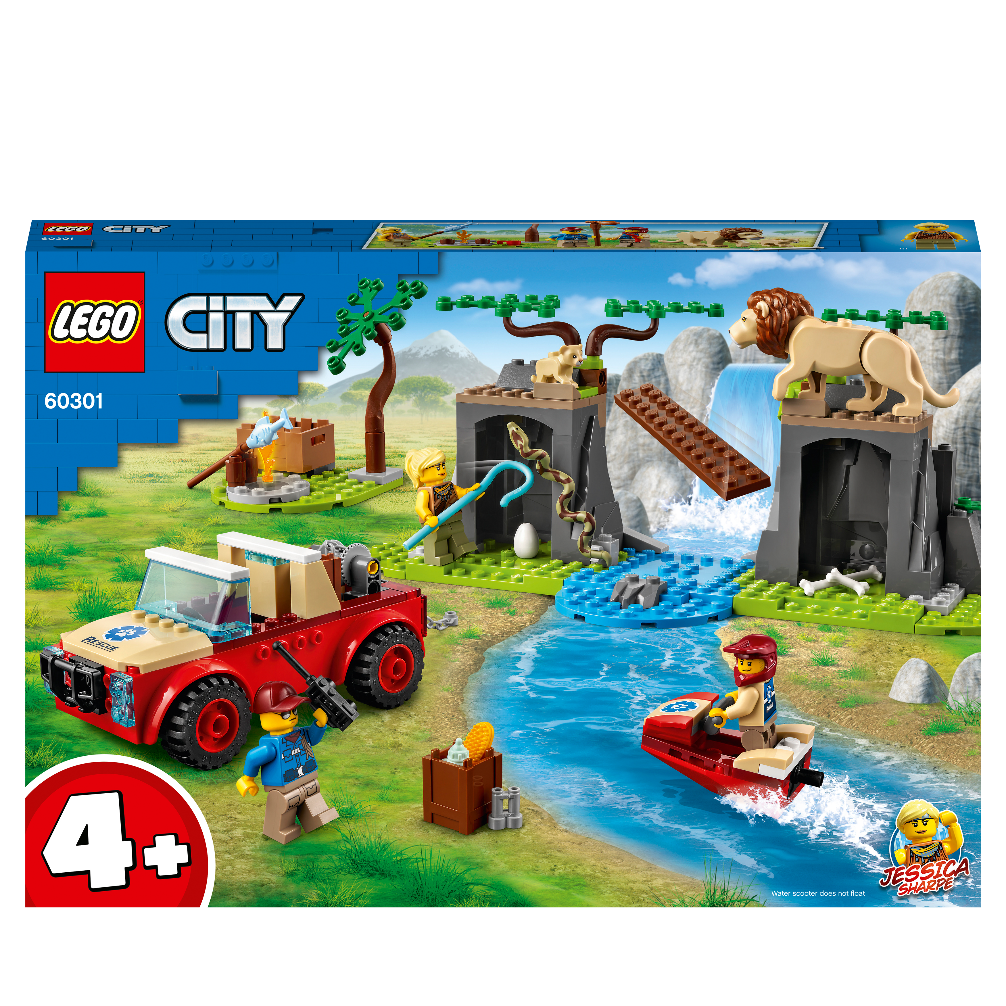 LEGO® City Wildlife Rescue Off Roader Car Toy 60301 with adventure playset, characters, and iconic animals.
