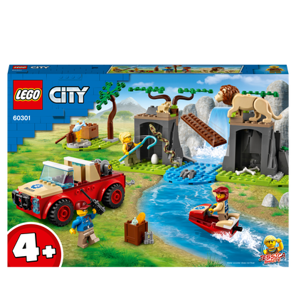 LEGO® City Wildlife Rescue Off Roader Car Toy 60301 with adventure playset, characters, and iconic animals.