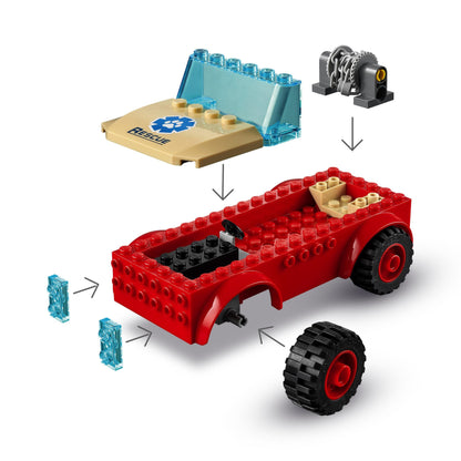 LEGO® City Wildlife Rescue Off Roader Car Toy 60301, featuring colorful building pieces and components for creative play.