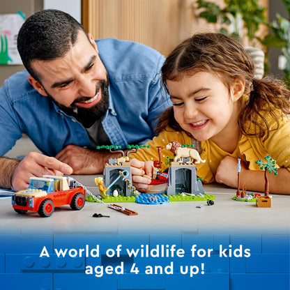 LEGO® City Wildlife Rescue Off Roader Car Toy 60301 - Kids playing with wildlife figures in a fun rescue mission.