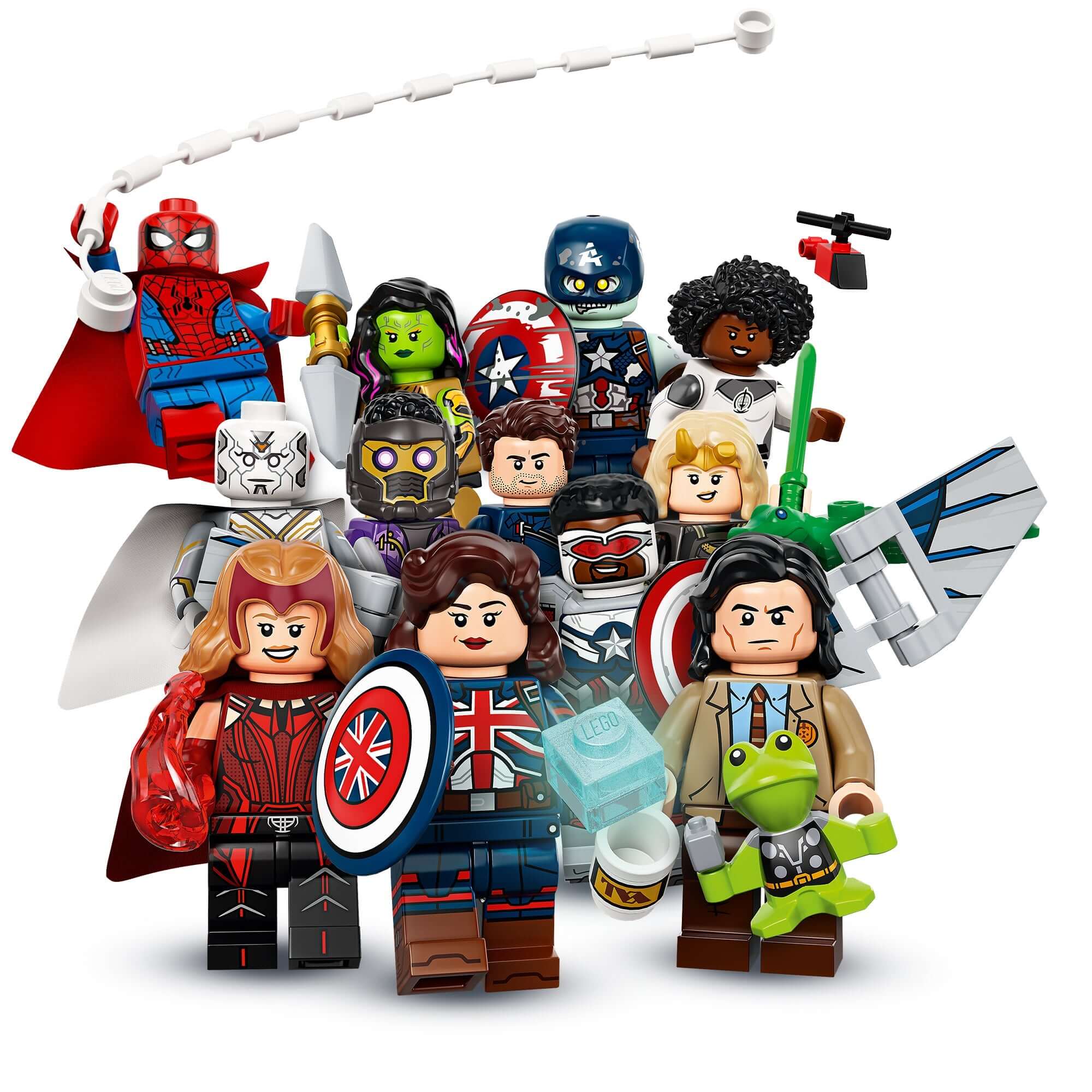 LEGO® Minifigures Marvel Studios set 71031 featuring detailed characters and accessories, perfect for fans and collectors.