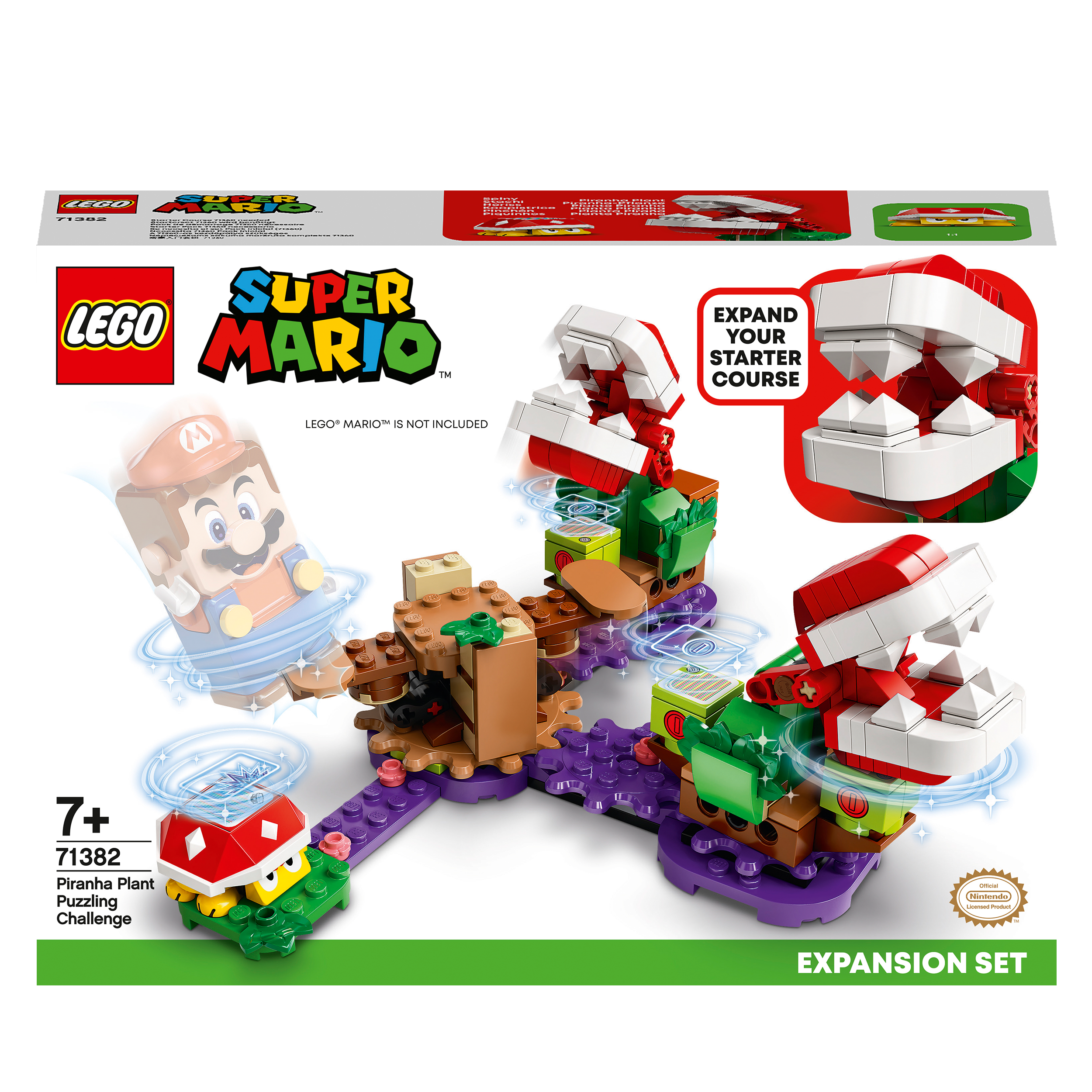 LEGO Super Mario Piranha Plant Expansion Set 71382, featuring a challenging buildable set with interactive Piranha Plants.