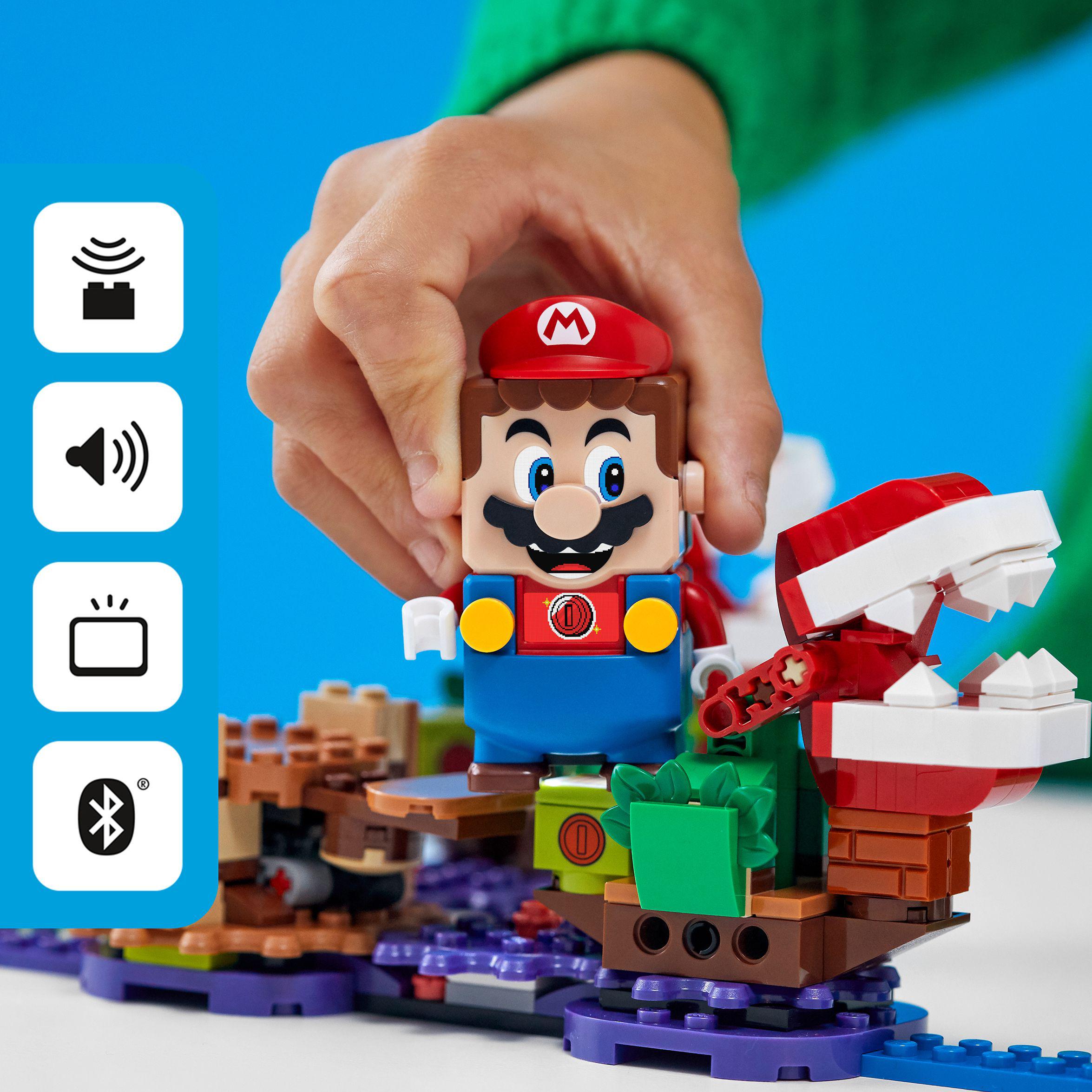 LEGO® Super Mario with Piranha Plant Expansion Set 71382, engaging in fun buildable play in the Soda Jungle.