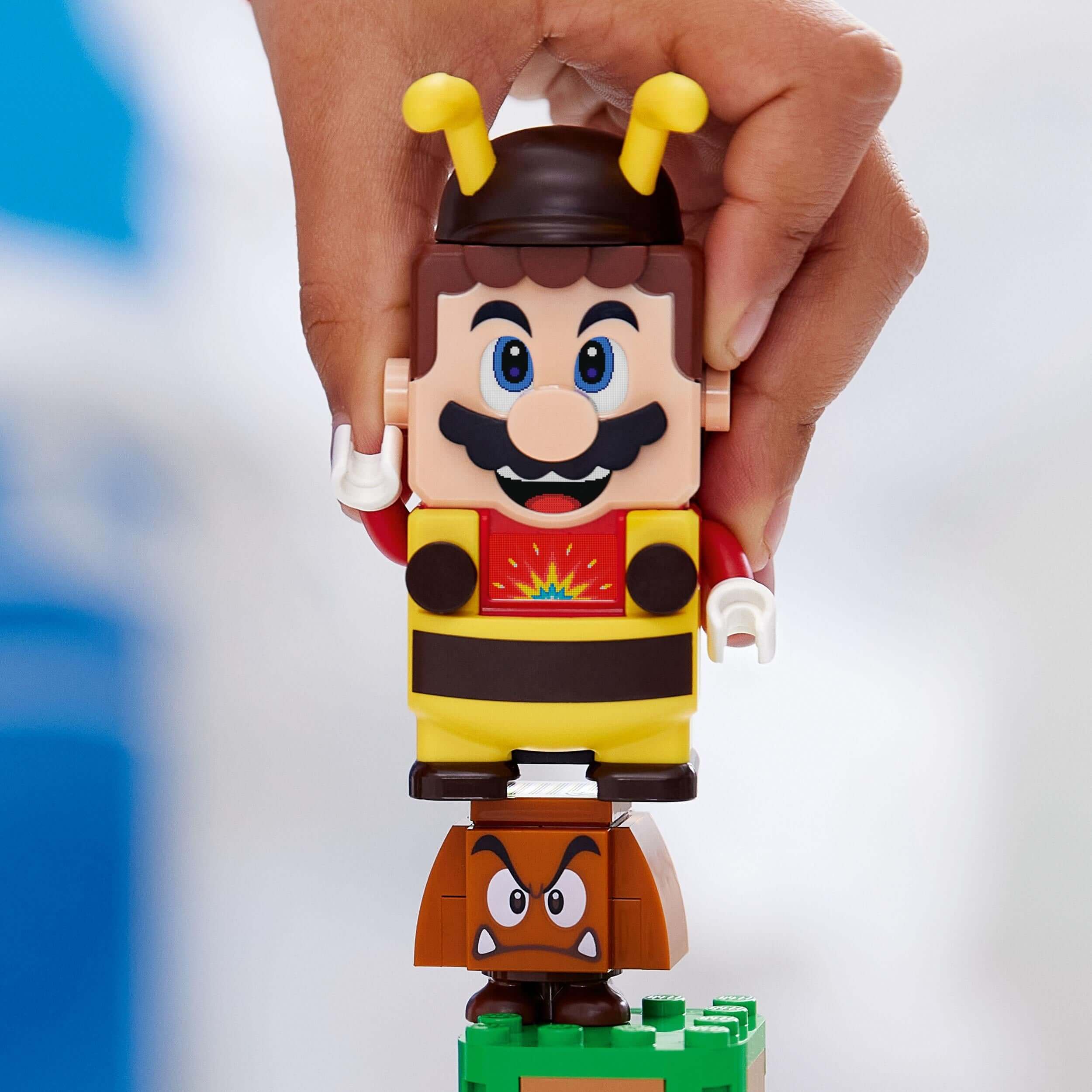 LEGO® Super Mario Bee Mario Power-Up Pack with interactive figure and Goomba, enhancing playtime adventures.