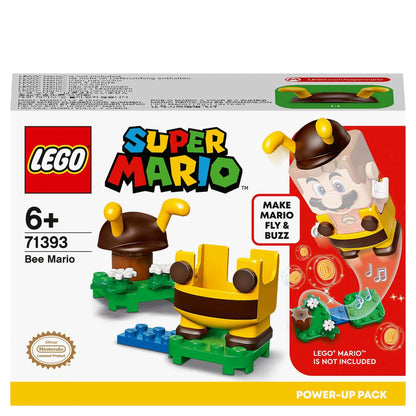 LEGO Super Mario Bee Mario Power-Up Pack 71393, featuring interactive toy for kids, lets Mario fly and buzz.