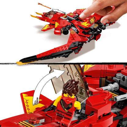 LEGO NINJAGO Legacy Kai Fighter Toy Jet 71704 showcasing Kai in action with detailed design for imaginative play.