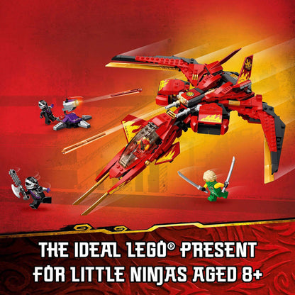 LEGO® NINJAGO Legacy Kai Fighter Toy Jet 71704 with ninjas, ideal gift for kids aged 8+, play and display options.