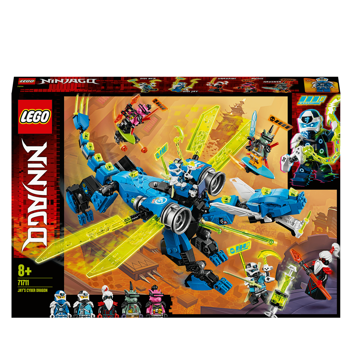 LEGO® NINJAGO Jay's Cyber Dragon Mech Toy 71711