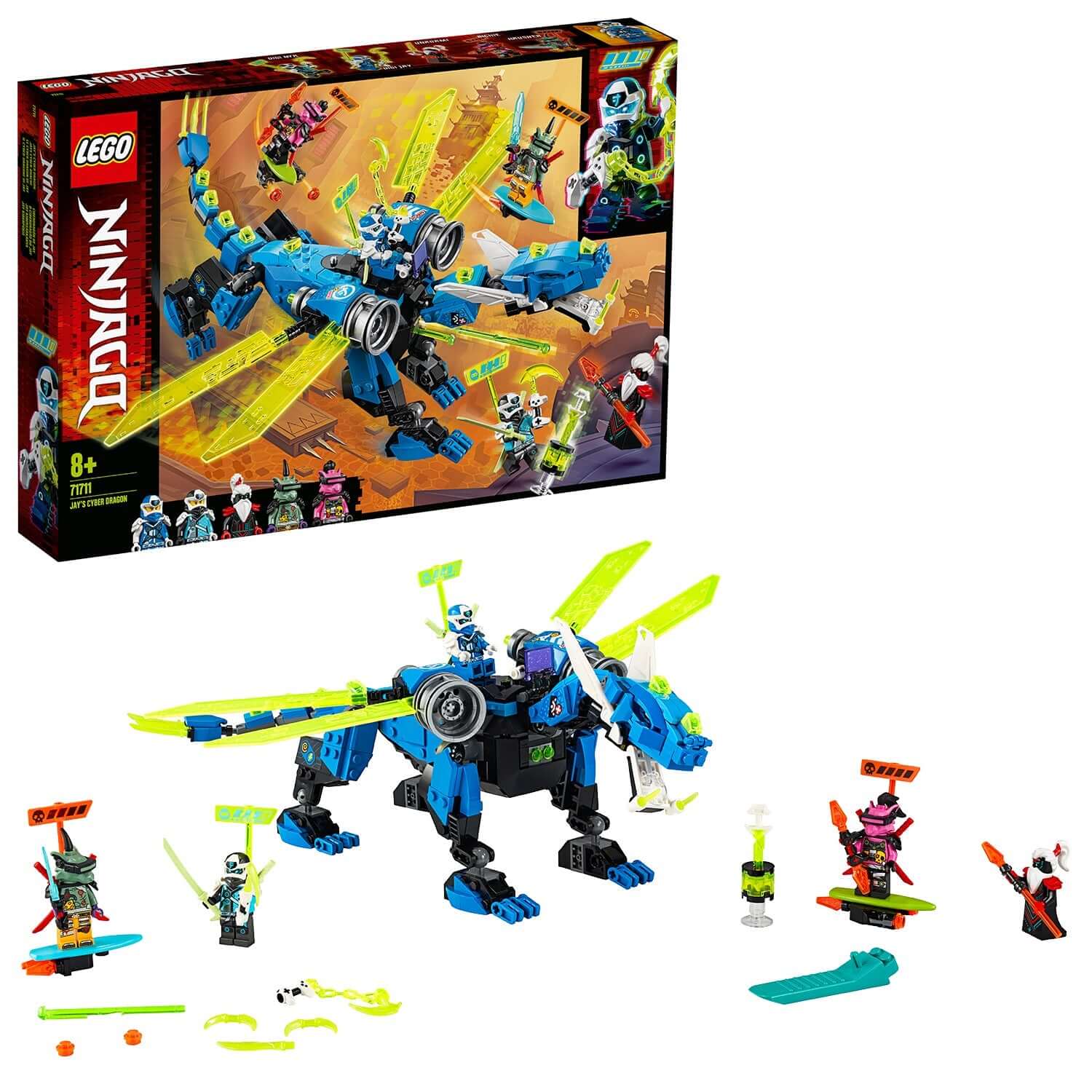 LEGO® NINJAGO Jay's Cyber Dragon Mech Toy 71711