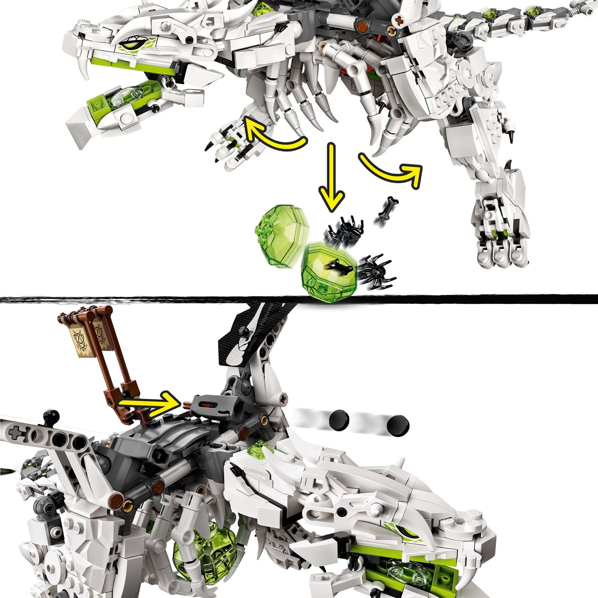 LEGO® NINJAGO Skull Sorcerer's Dragon 2in1 Toy 71721