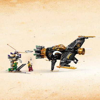 LEGO NINJAGO Boulder Blaster Set 71736 features a shooting plane and ninja prison for imaginative play.