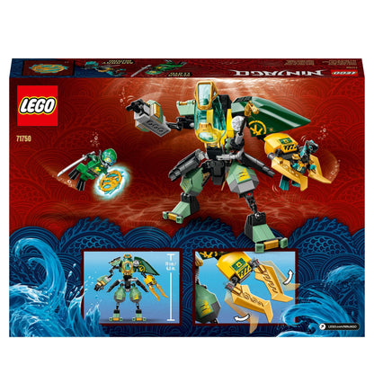 LEGO NINJAGO Lloyd’s Hydro Mech Figure Set 71750 with underwater action featuring 2 minifigures.