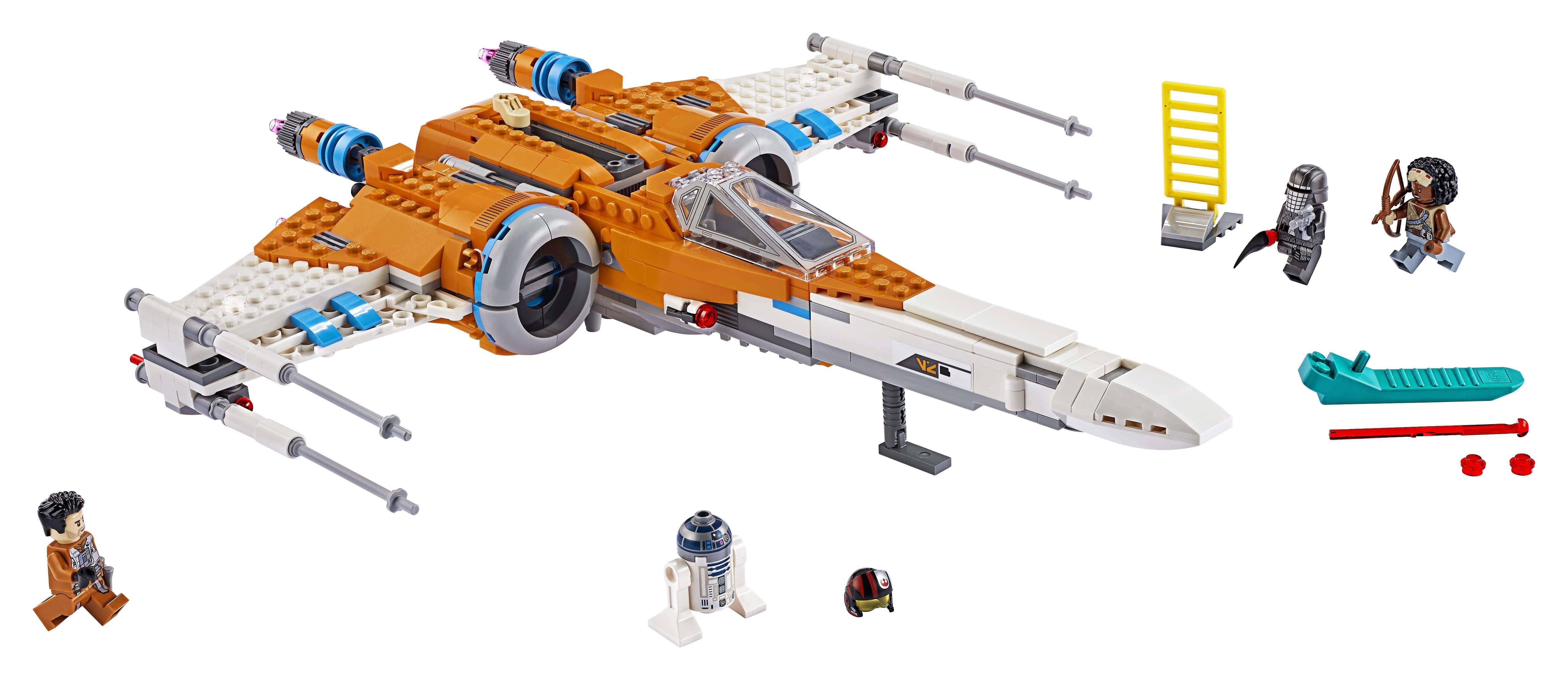 LEGO Star Wars Poe Dameron's X-wing Fighter 75273 with figures, accessories, and missile shooter for action play.