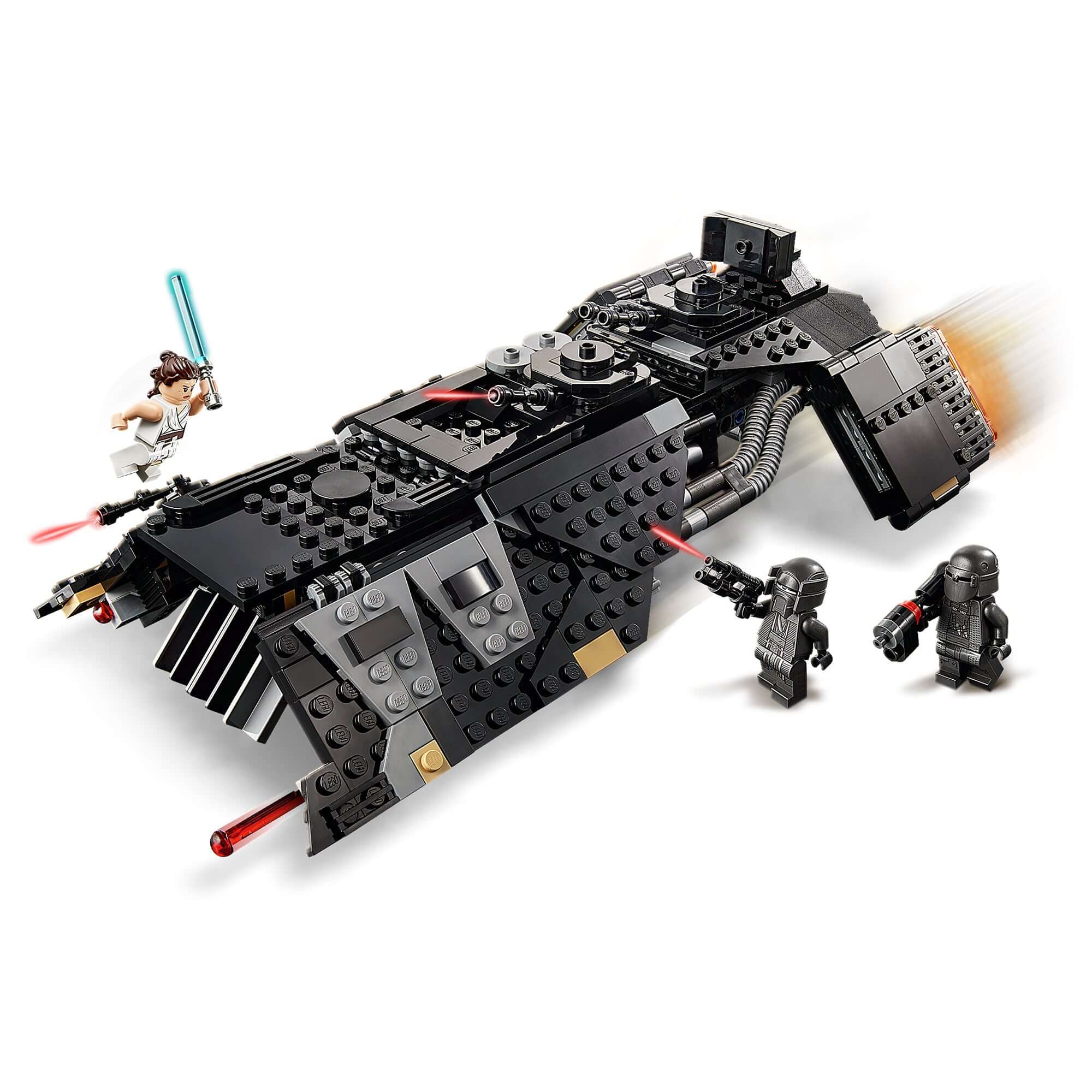 LEGO Star Wars Knights of Ren Transport Ship set with Rey and Knights of Ren figures, perfect for imaginative play and battle scenes.
