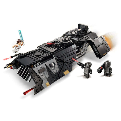 LEGO Star Wars Knights of Ren Transport Ship set with Rey and Knights of Ren figures, perfect for imaginative play and battle scenes.