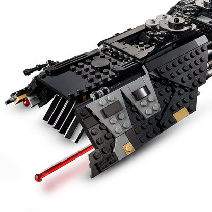 LEGO Star Wars Knights of Ren Transport Ship 75284 featuring detailed design and red lightsaber for kids' battle play.