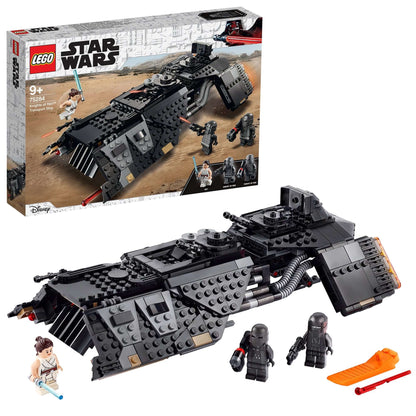 LEGO Star Wars Knights of Ren Transport Ship 75284 set featuring Rey and Knights of Ren figures for exciting battles.