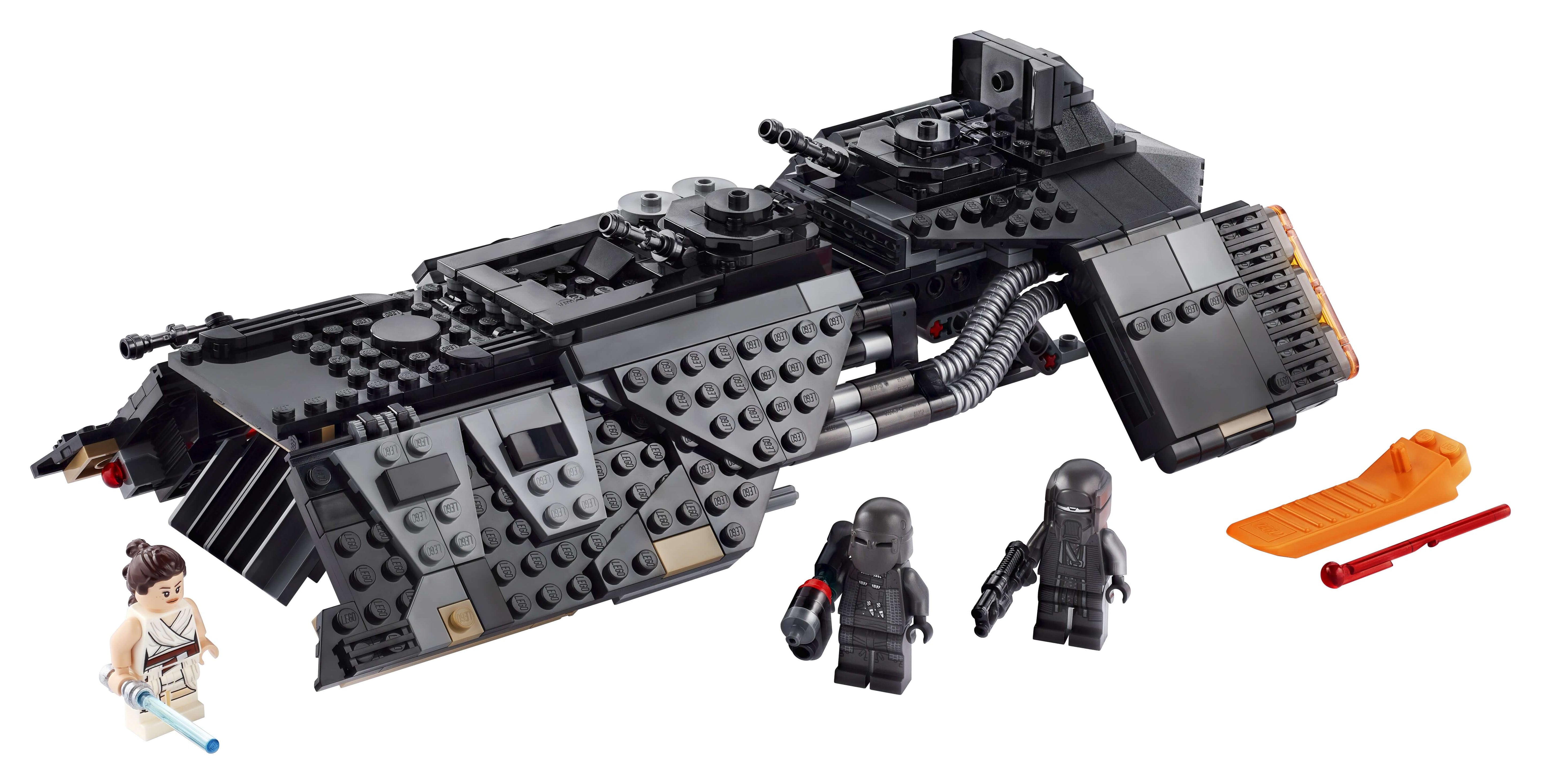 LEGO Star Wars Knights of Ren Transport Ship 75284 with Rey and Knights of Ren minifigures for epic battles.