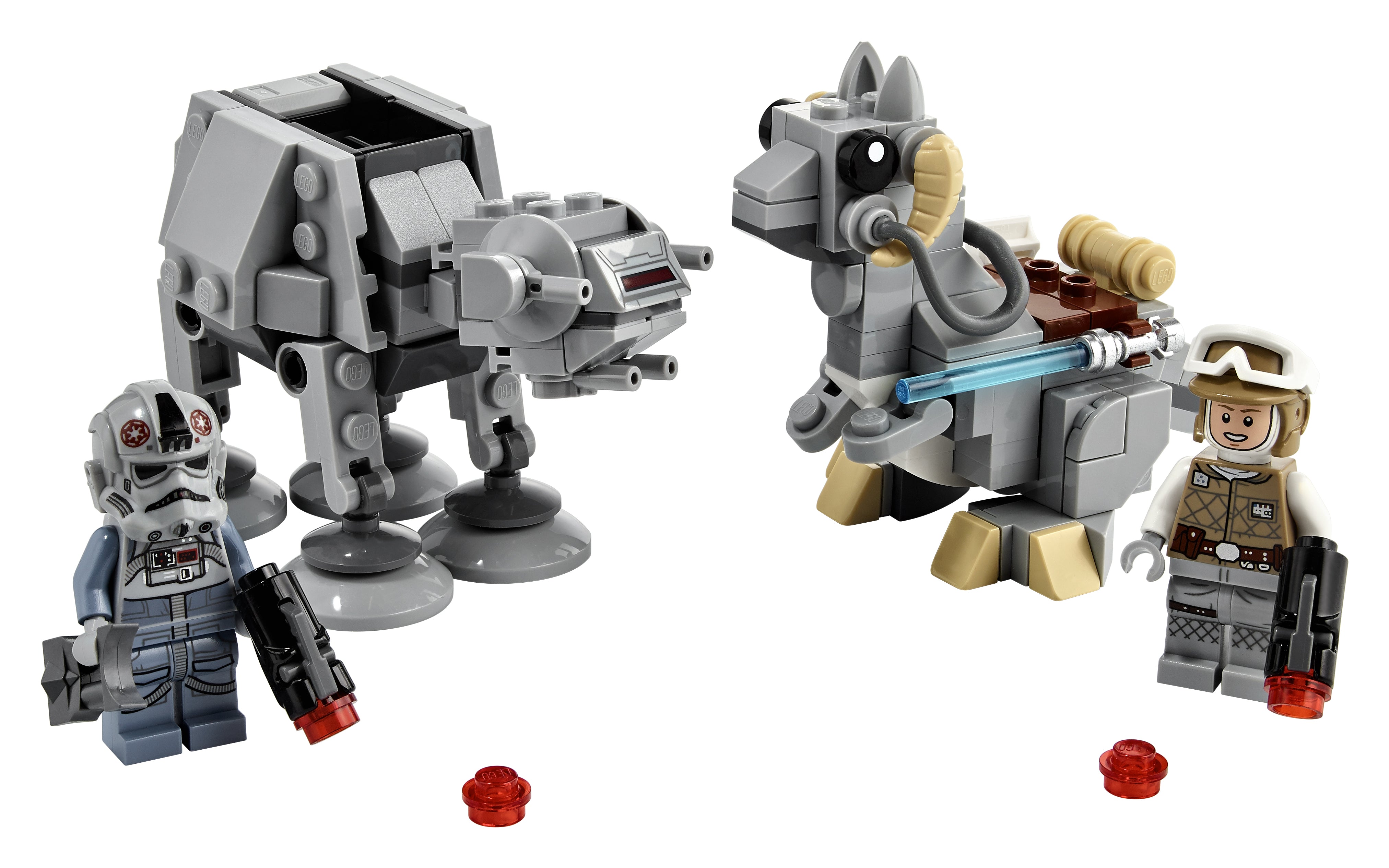 LEGO Star Wars AT-AT vs. Tauntaun Microfighters set with Luke Skywalker and AT-AT Driver minifigures.