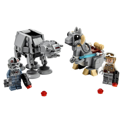 LEGO Star Wars AT-AT vs. Tauntaun Microfighters set with minifigures of Luke Skywalker and AT-AT Driver.