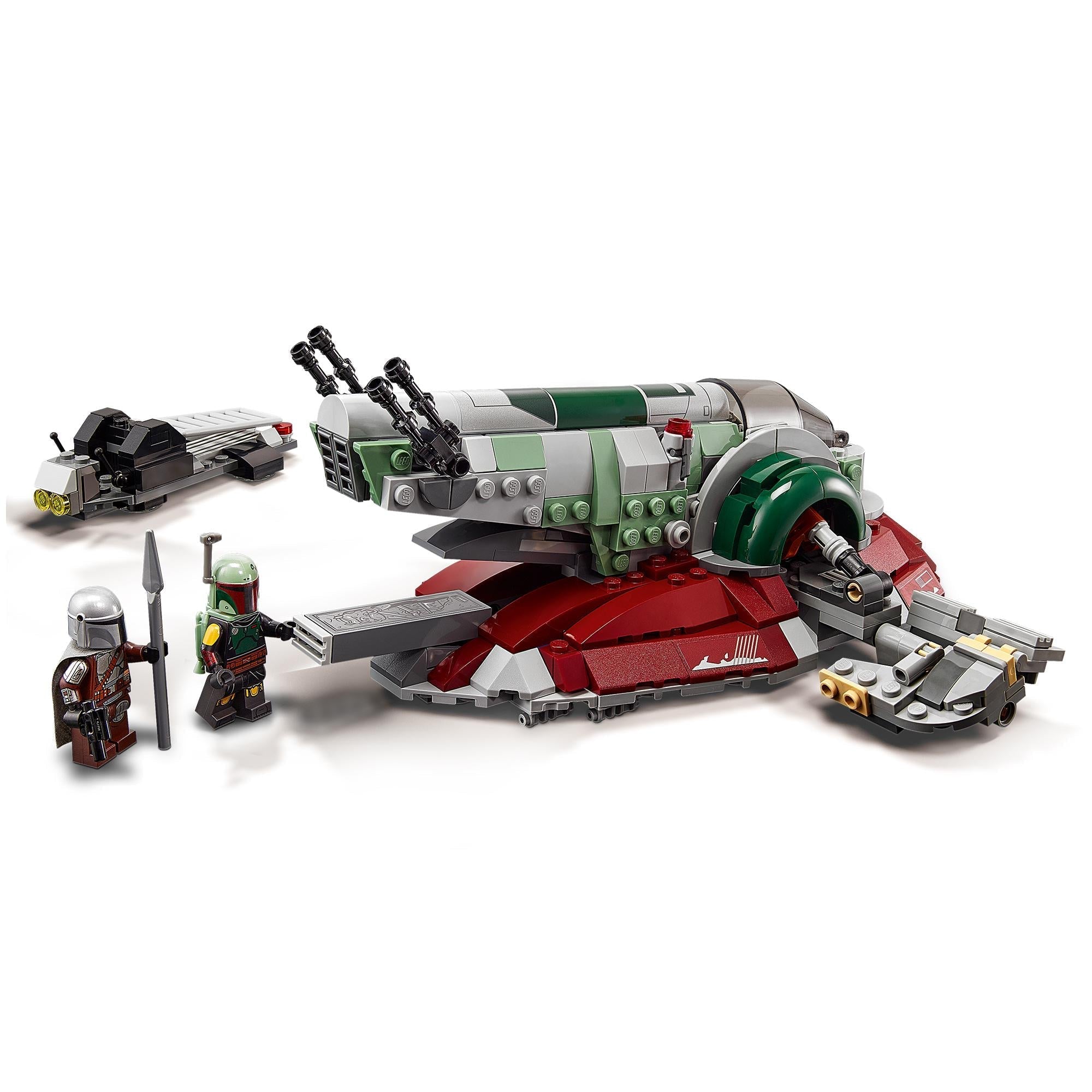 LEGO Star Wars Boba Fett's Starship Set 75312 with minifigures for play and display, ideal for Mandalorian fans.