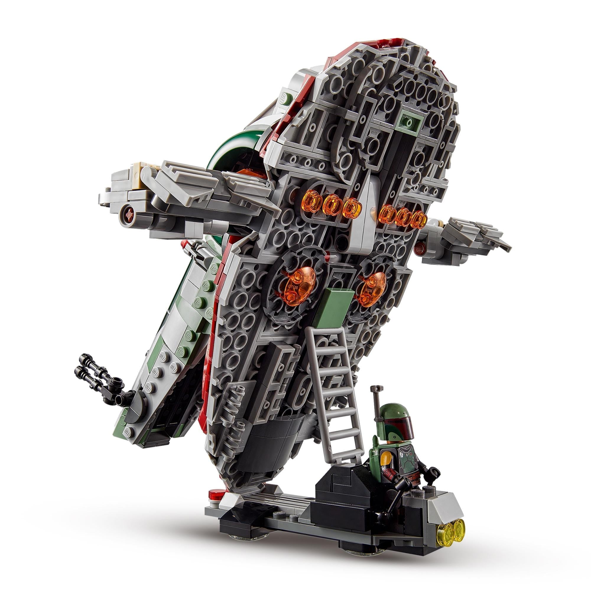 LEGO Star Wars Boba Fett's Starship Set 75312 showcased in detail, ideal for play and display for fans.