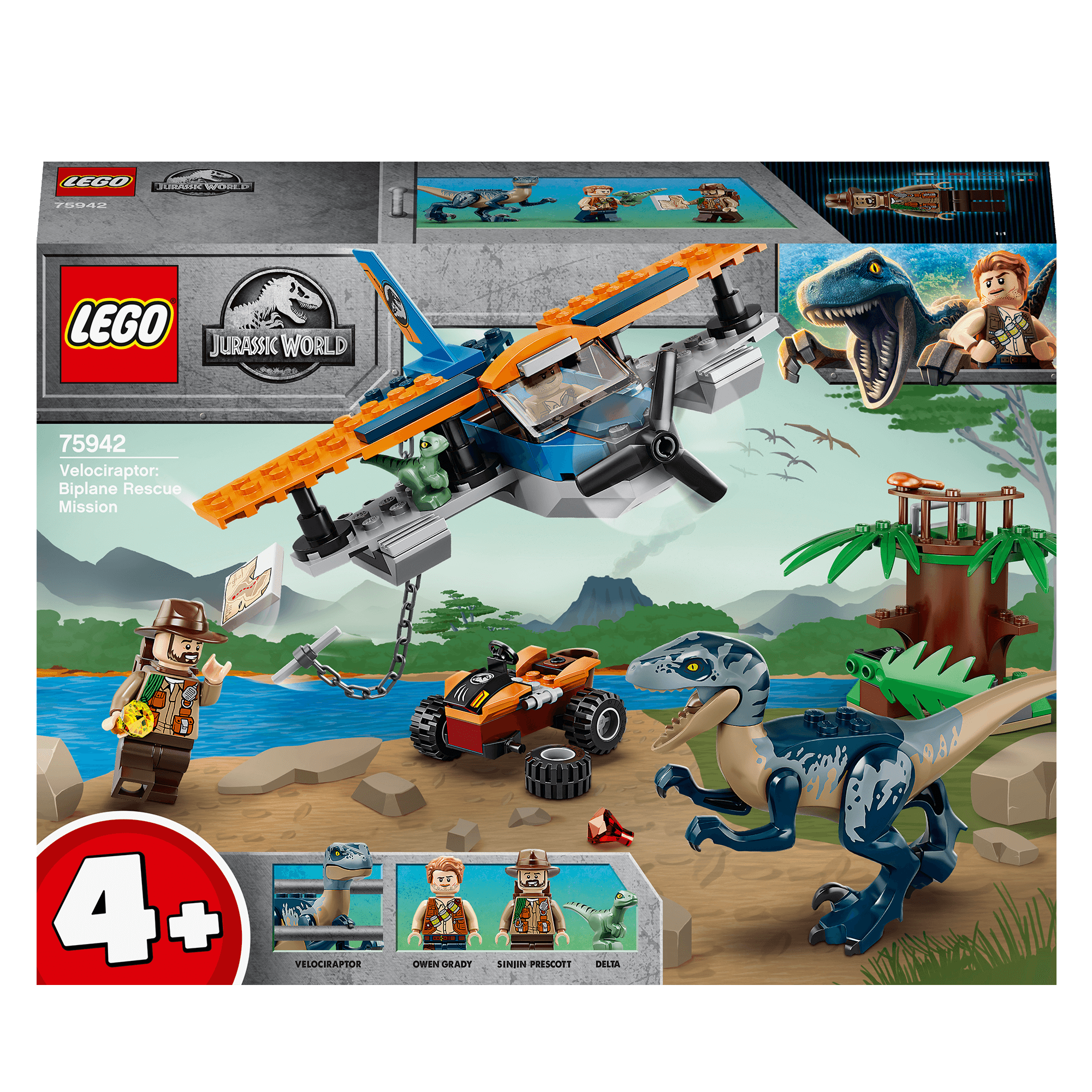 LEGO® Jurassic World Velociraptor Plane Rescue 75942