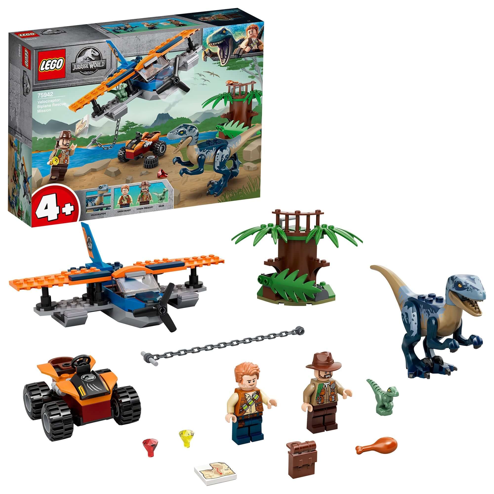 LEGO® Jurassic World Velociraptor Plane Rescue 75942