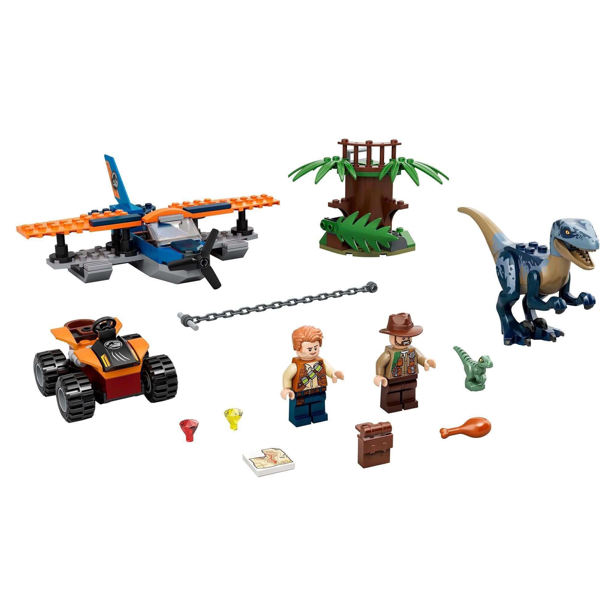 LEGO® Jurassic World Velociraptor Plane Rescue 75942