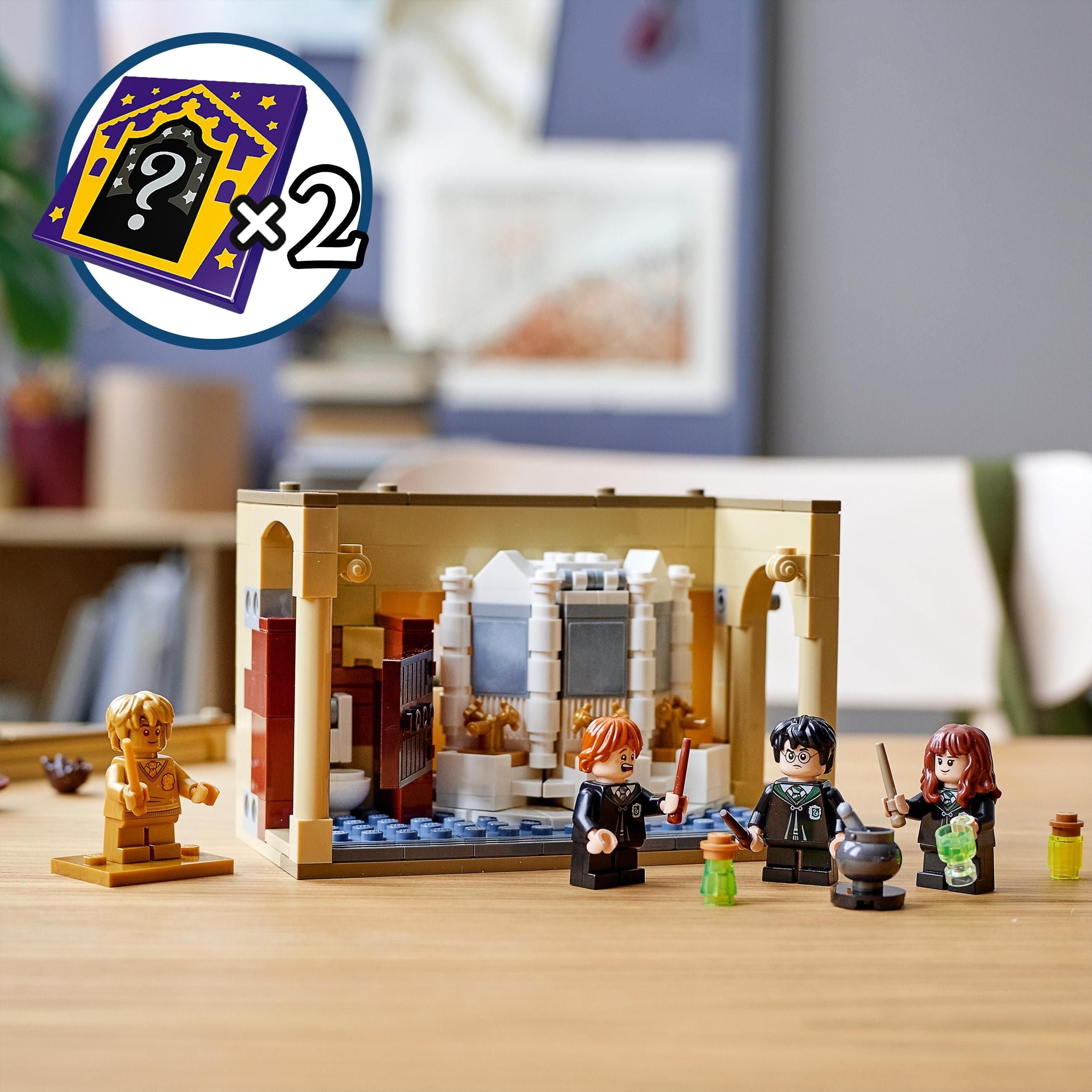 LEGO Harry Potter Hogwarts Potion Mistake Set 76386 with characters and accessories for creative play.