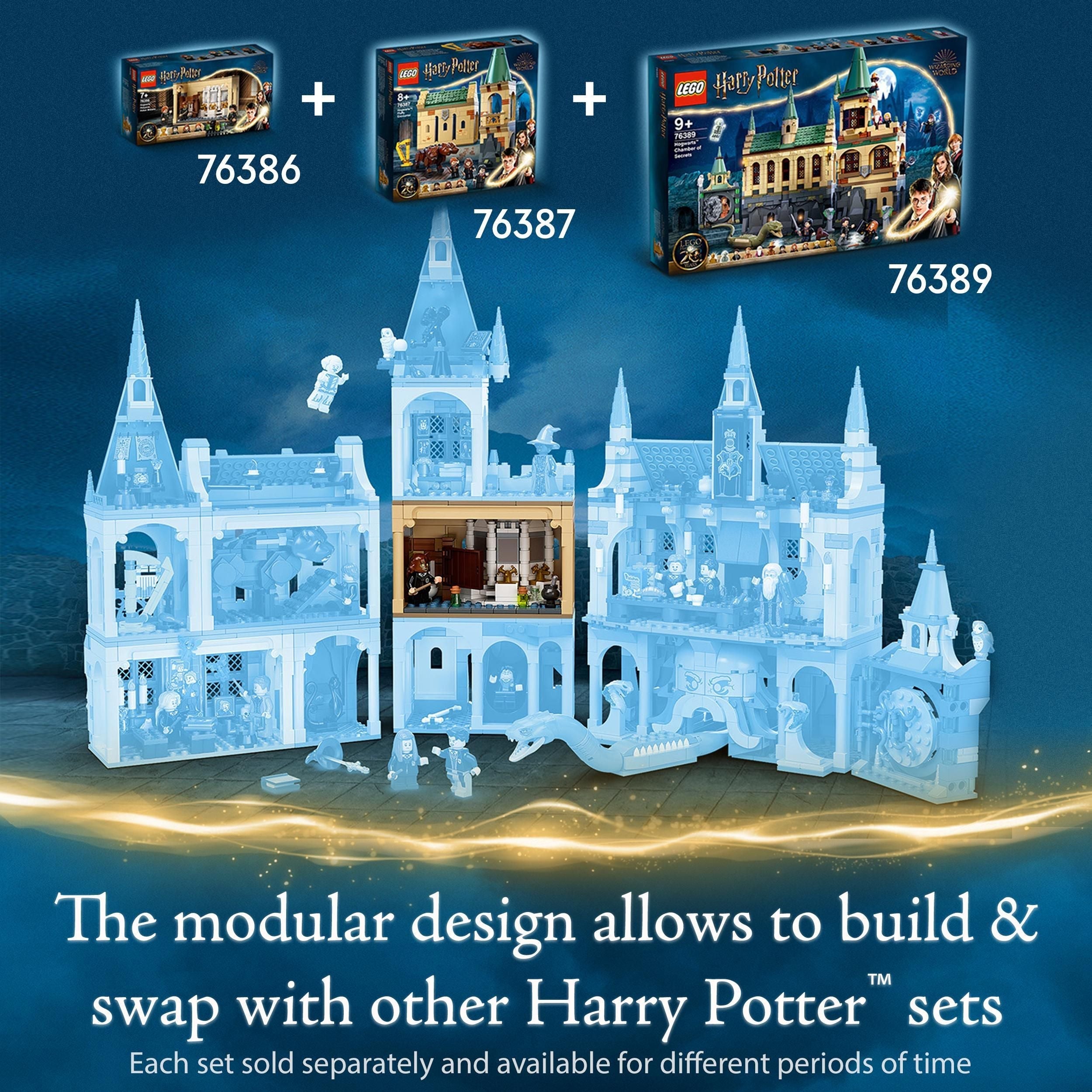 LEGO Harry Potter Hogwarts Potion Mistake Set 76386, showcasing modular design for creative play and set compatibility.