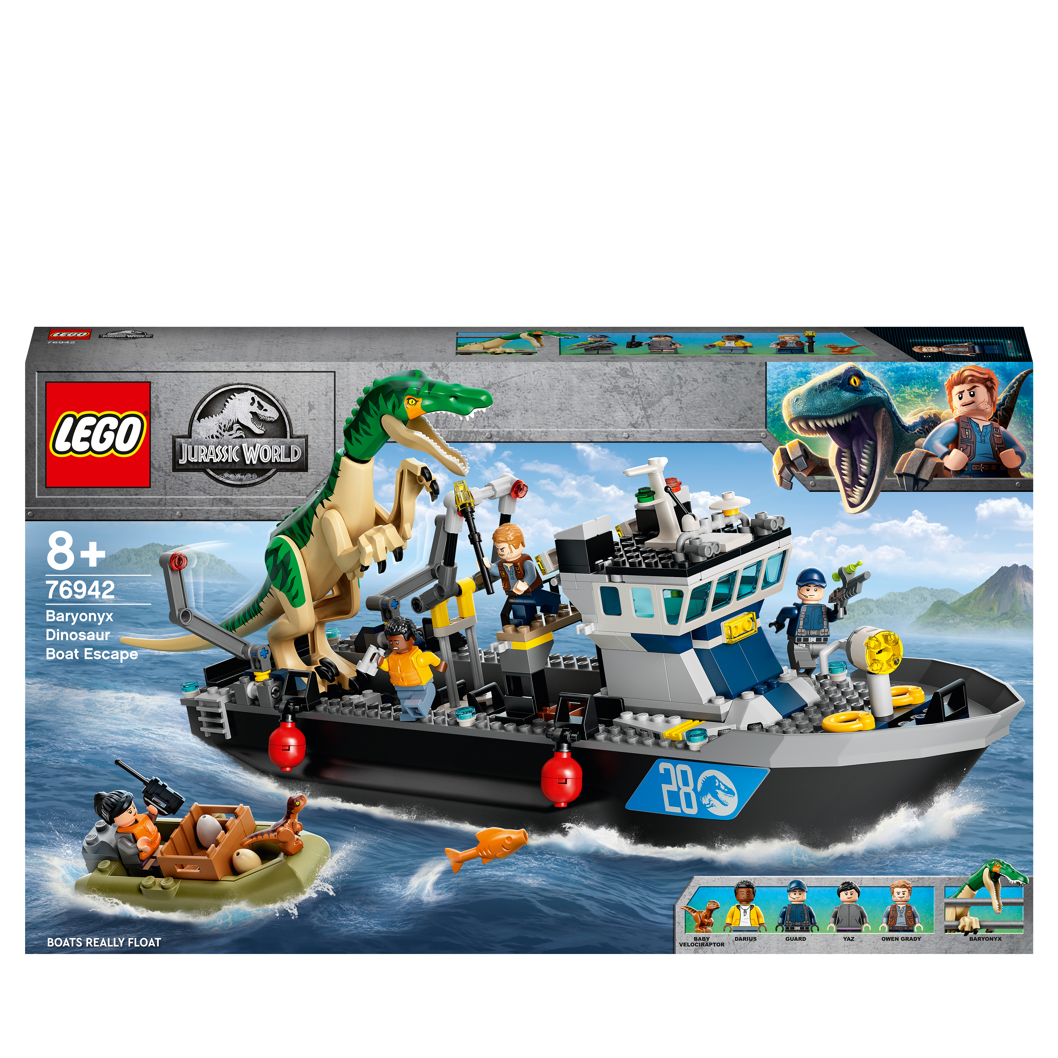LEGO® Jurassic World Baryonyx Dinosaur Boat Toy 76942